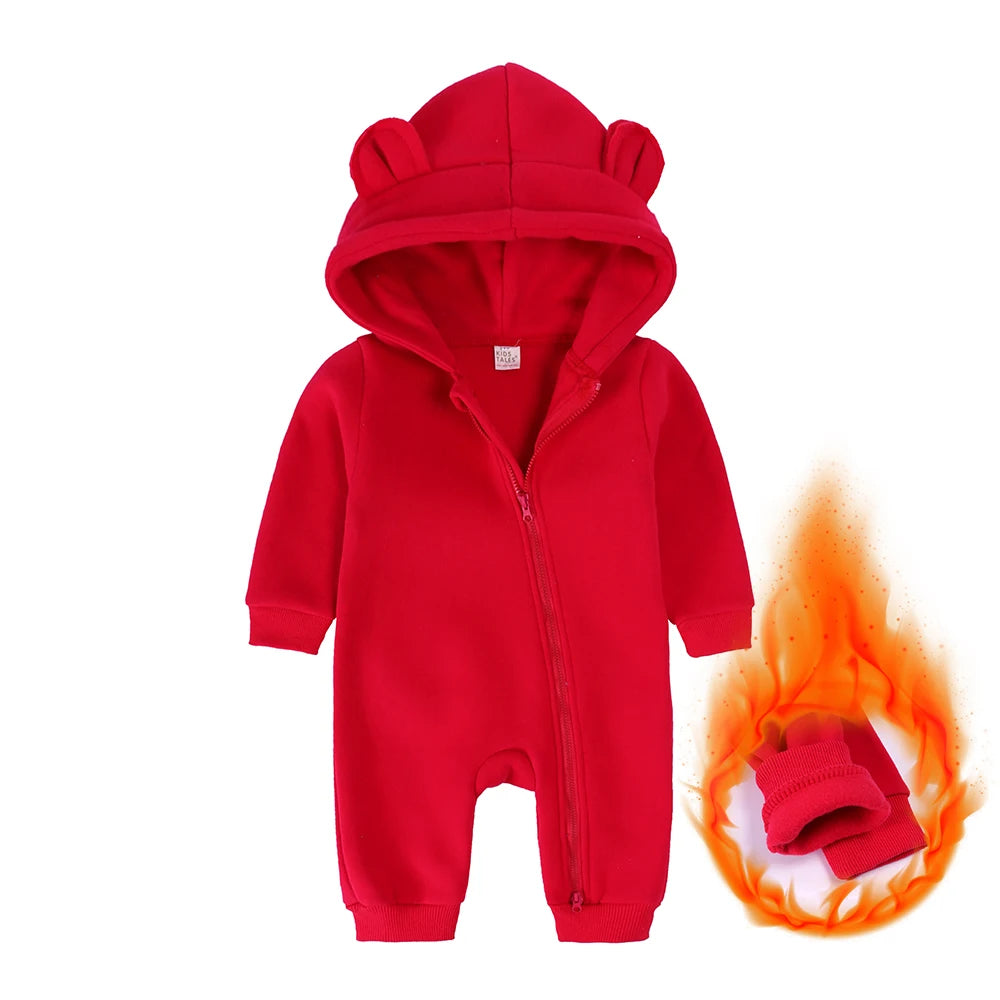 Baby Bubble bear onesie, adorable winter pajamas for infants featuring a cozy, soft fabric and cute bear design.