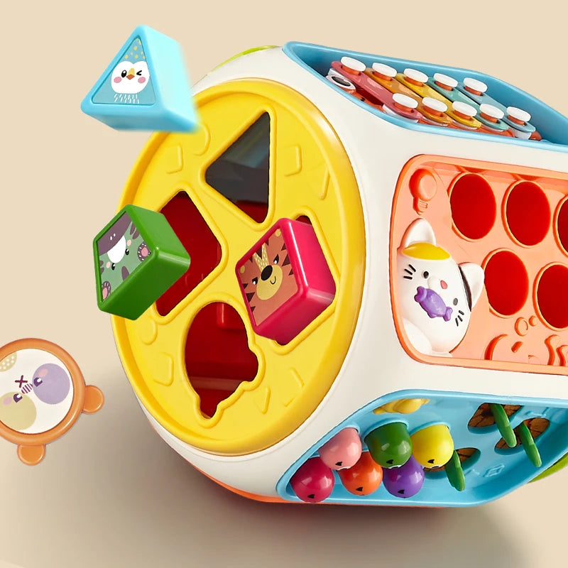 Baby Bubble baby cell phone toy with colorful buttons, music speaker, sound, light, and educational features for infants.