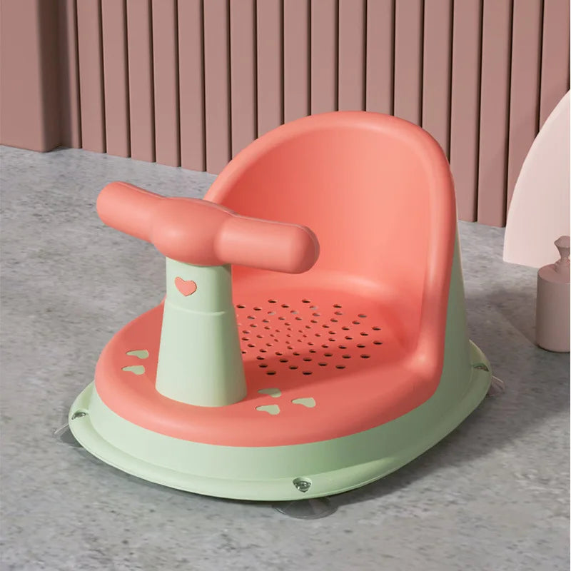 Portable Baby Shower Seat by Baby Bubble with adjustable bath stand, designed for comfortable and secure baby bathing.