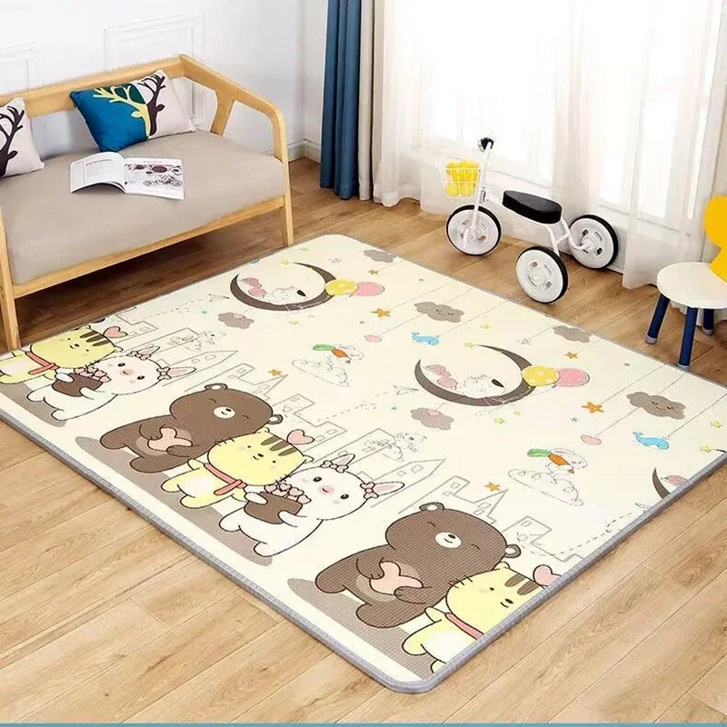 Baby Bubble thick 1cm EPE safety crawling rug with soft, cushioned surface for infants to play and crawl comfortably.