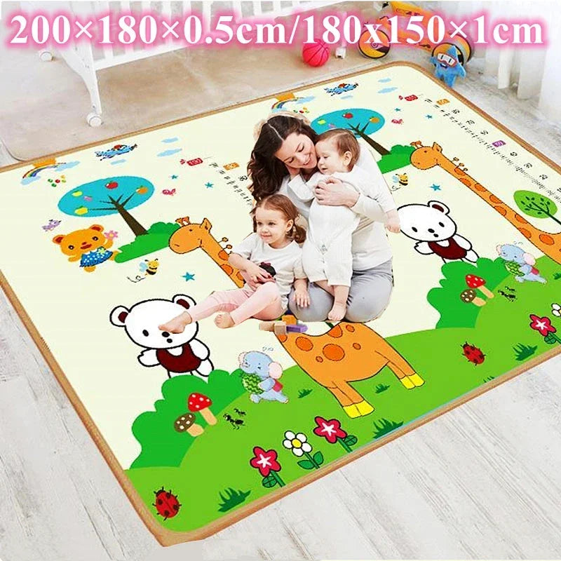 Baby Bubble thick 1cm EPE safety baby play mat with colorful designs, ideal for crawling and playtime safety.