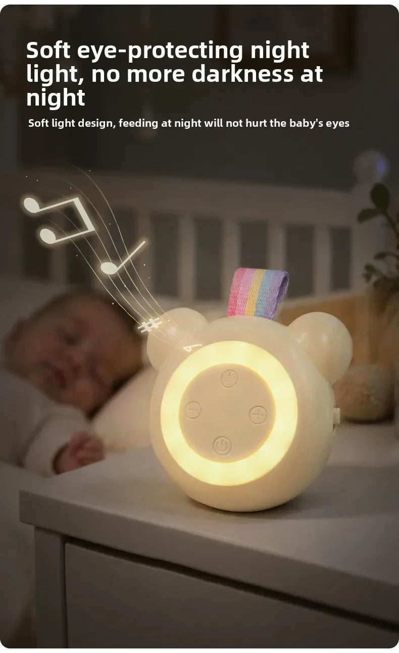 TS900 Baby Sleep Speakers Machine with Night Light, Portable White Noise Machine for Newborn, 15/30/60 Min Timer, Crib Stroller