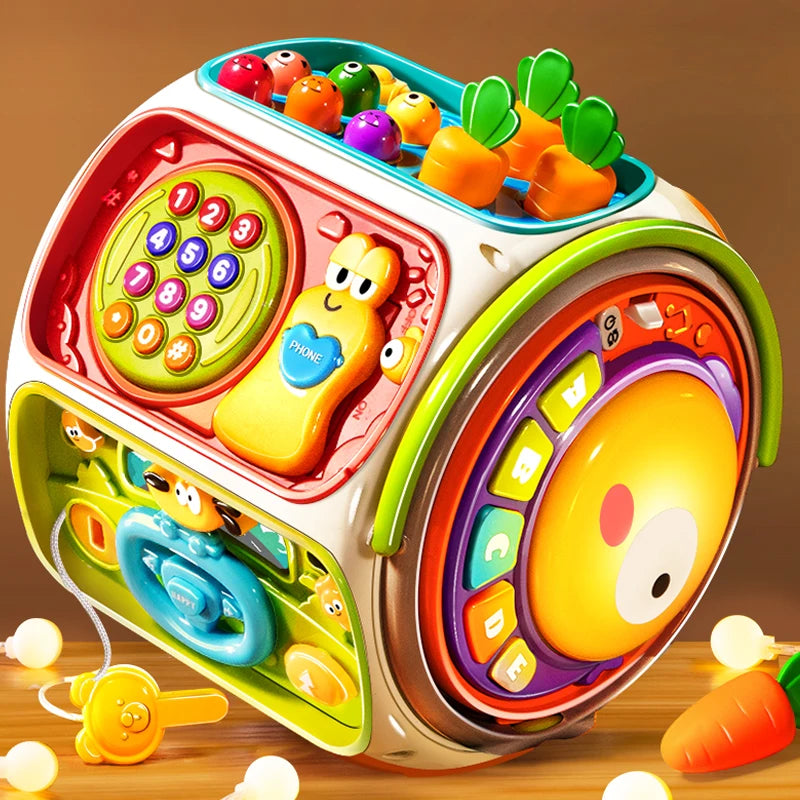 Baby Bubble baby cell phone toy with music speaker, colorful lights, sound features, and educational functions for infants.