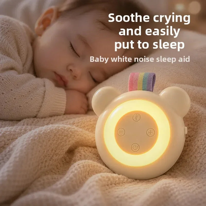 TS900 Baby Sleep Speakers Machine with Night Light, Portable White Noise Machine for Newborn, 15/30/60 Min Timer, Crib Stroller