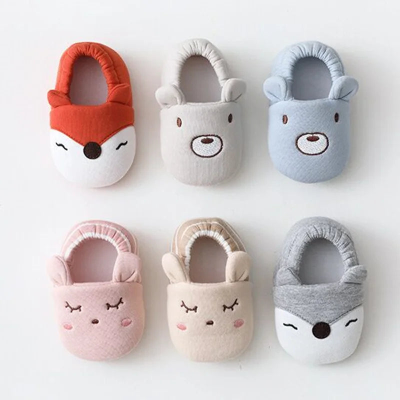 Baby Bubble first walker crib shoes in soft, anti-slip sneakers with breathable fabric and Velcro straps for easy fit.