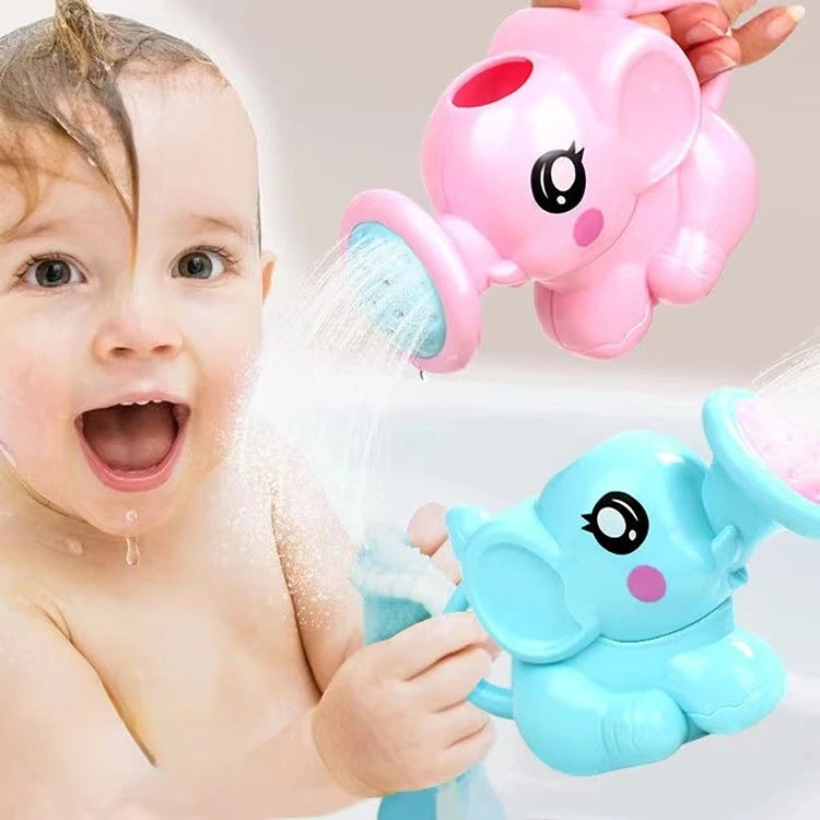 Baby Bubble elephant bath toy with water spray, designed for swimming and bath fun, featuring colorful, soft plastic for babies.
