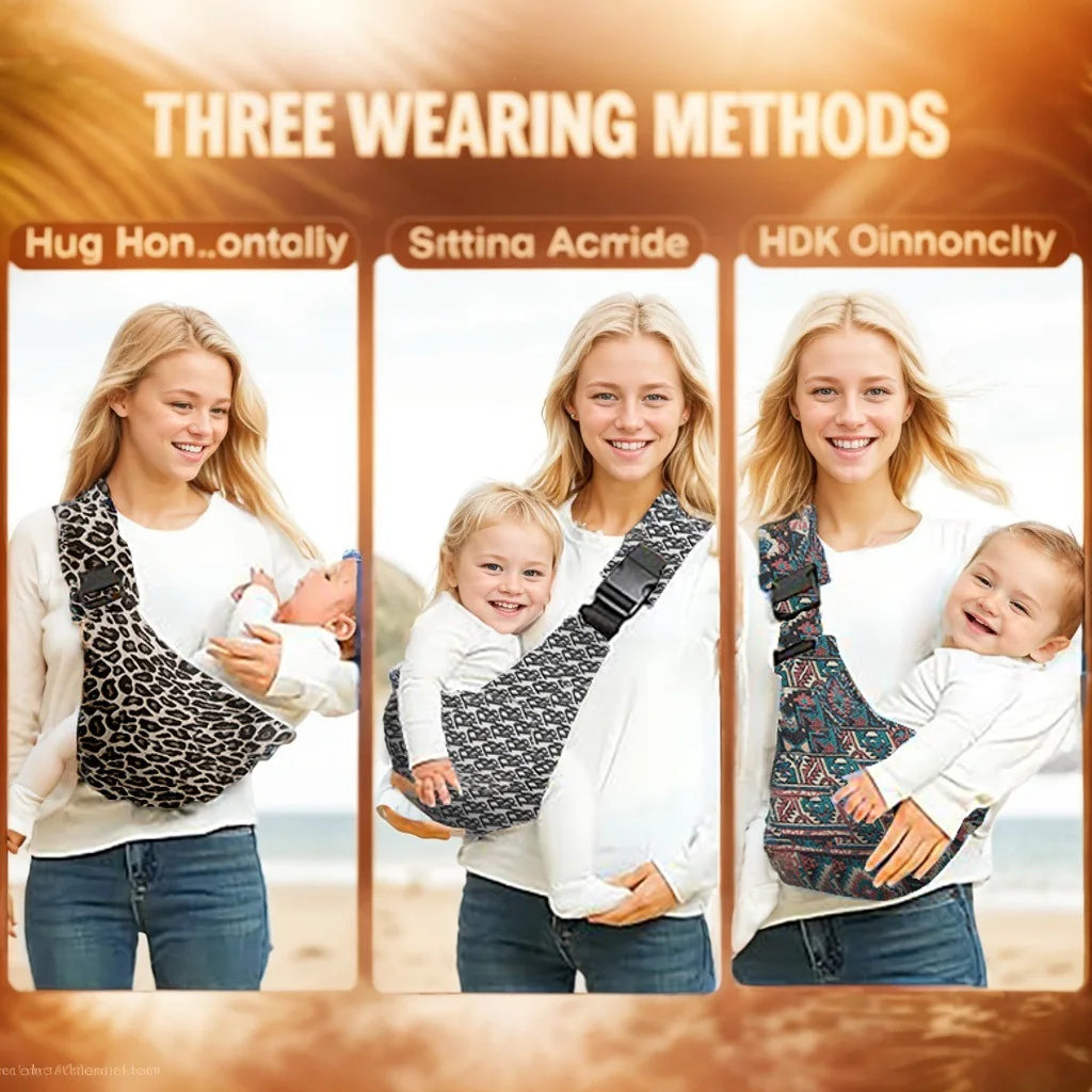 Baby Bubble adjustable ring sling carrier with hands-free strap, soft fabric, and ergonomic design for comfortable baby carrying.