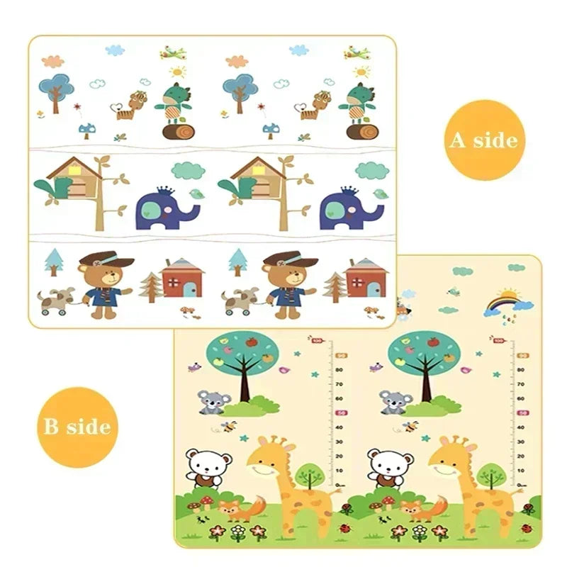 Baby Bubble thick 1cm EPE safety crawling rug with colorful patterns, soft surface, perfect for baby's play and tummy time.