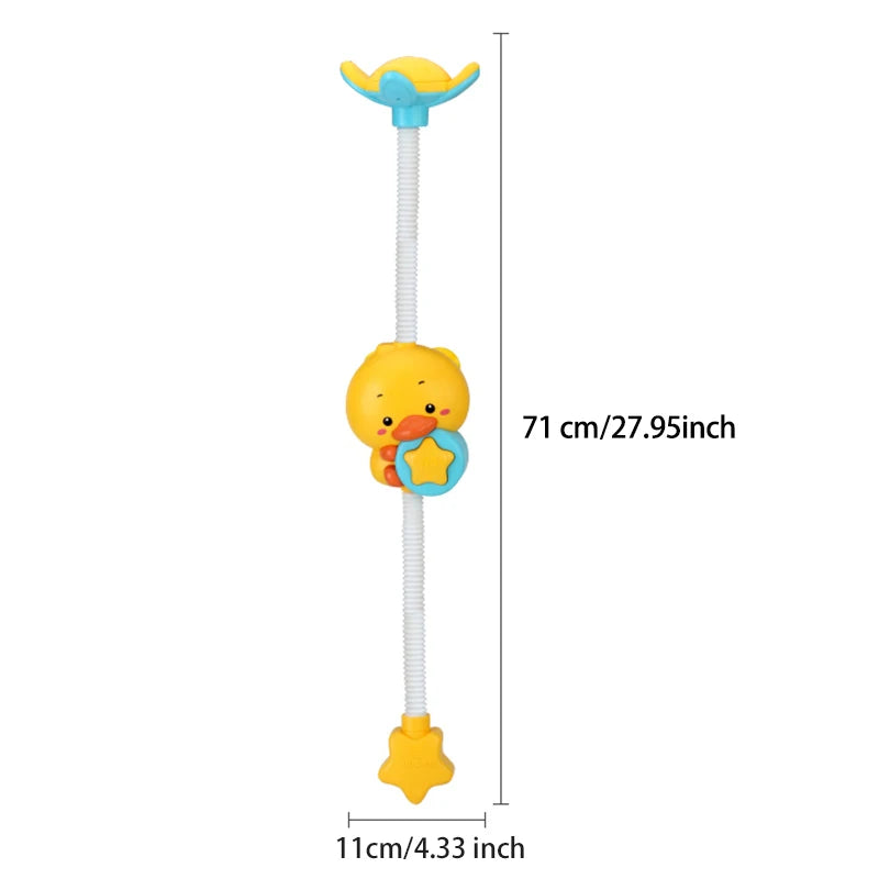 Baby Bubble water spray duck bath toy with colorful design, perfect for fun sensory play during bath time.