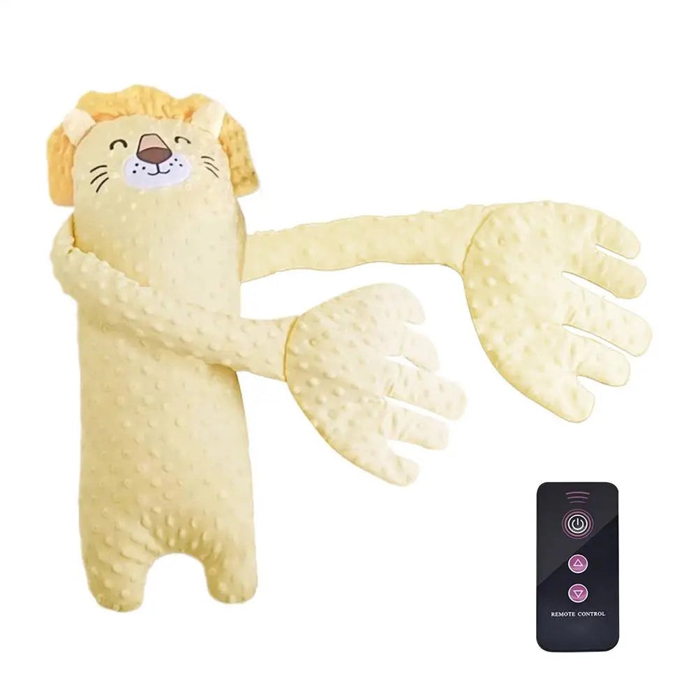 Baby Bubble soothing bear baby sleep pillow with remote, soft plush pillow designed to comfort infants during sleep.