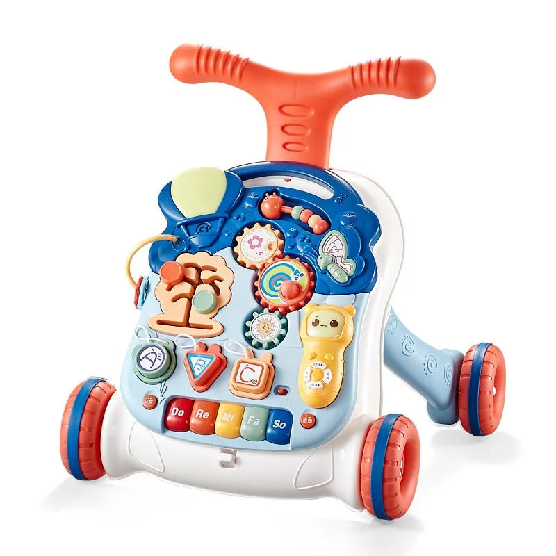 Baby Bubble adjustable multi-function baby walker with a sturdy frame and colorful activity panel for learning and mobility.