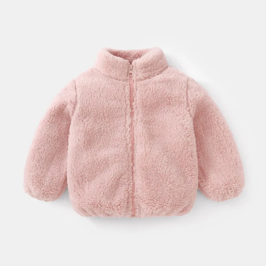 Baby Bubble CLO Baby Plush Warm Jacket, soft and cozy plush outerwear for infants, with a snug fit and adorable design.