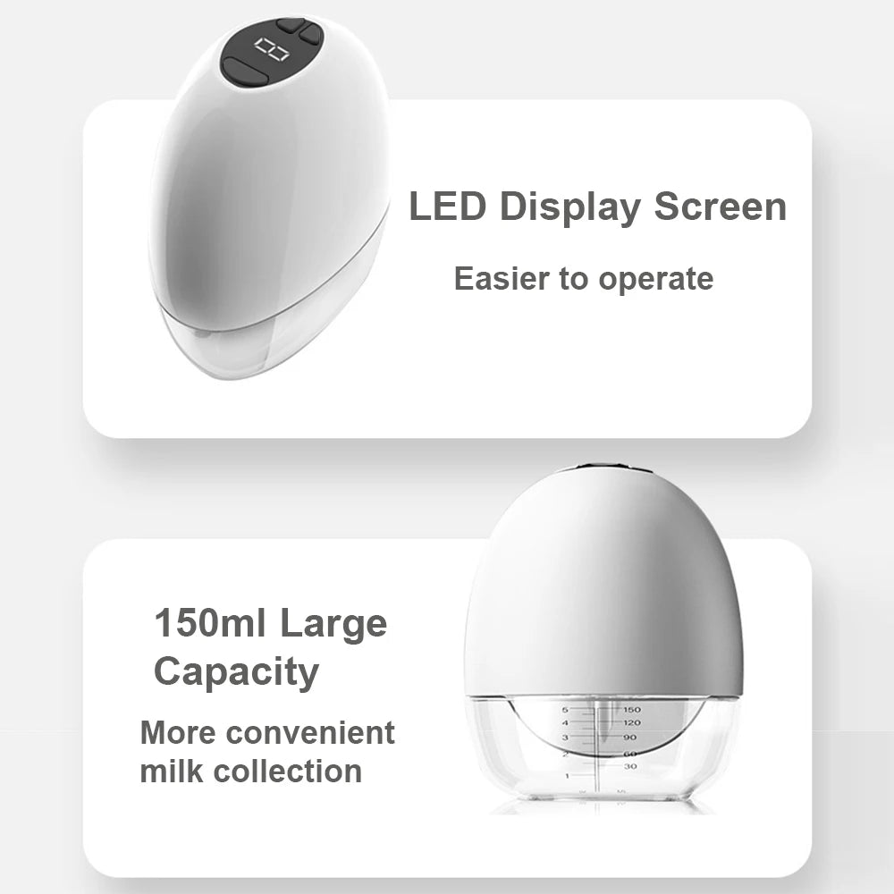 Portable Baby Bubble wearable electric hands-free breast pump with adjustable flanges and quiet operation for convenient breastfeeding.