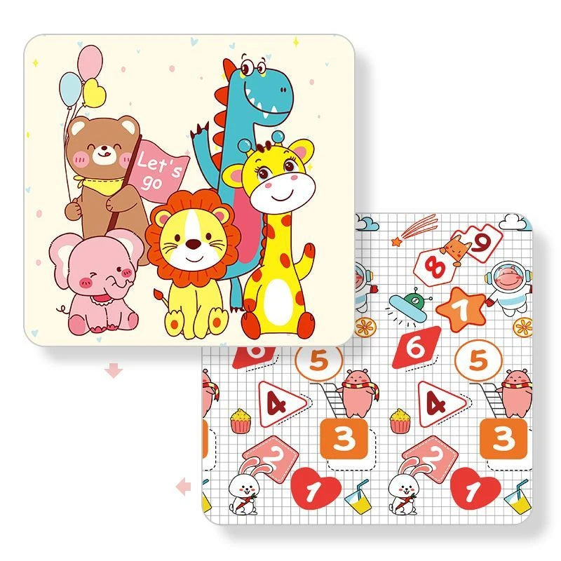 Baby Bubble thick 1cm EPE safety crawling rug with colorful patterns, soft surface ideal for babies to play and crawl on.