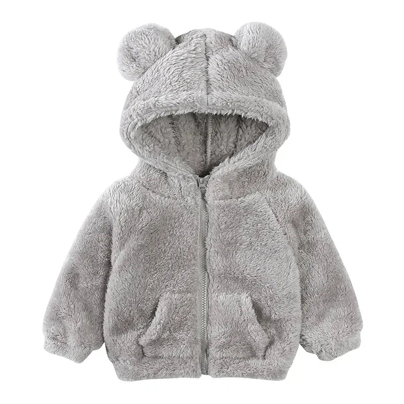 Baby Bubble winter hooded fleece coat, warm and cozy for cold weather, featuring a soft fleece material and hooded design.