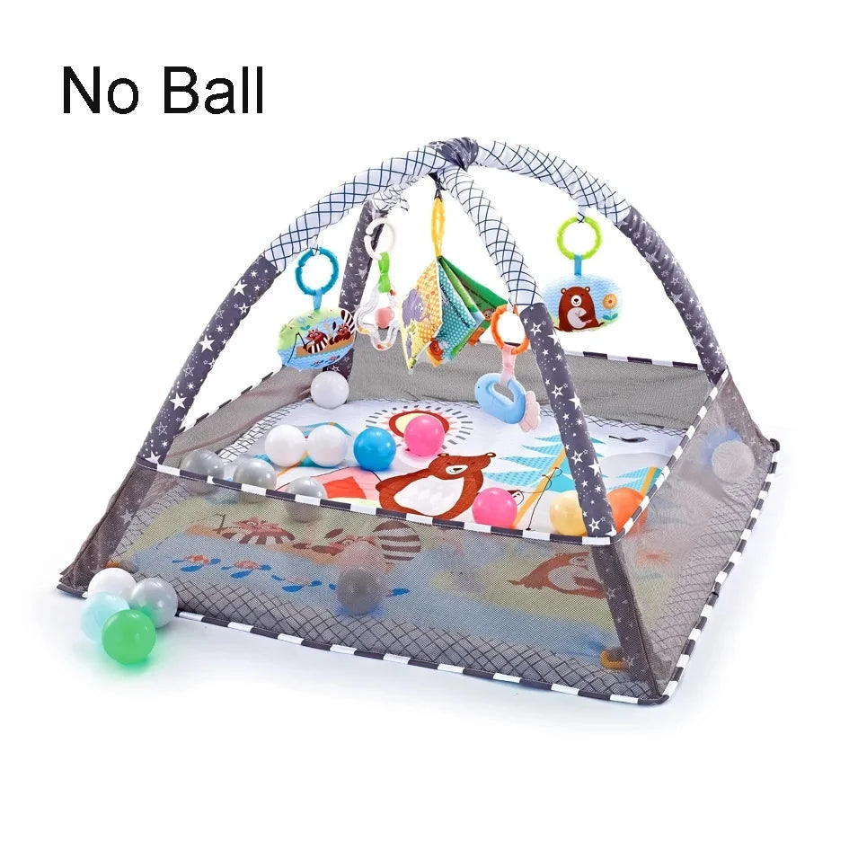Baby Bubble baby activity gym mat with colorful sensory toys and crawling frame for tummy time and developmental play.