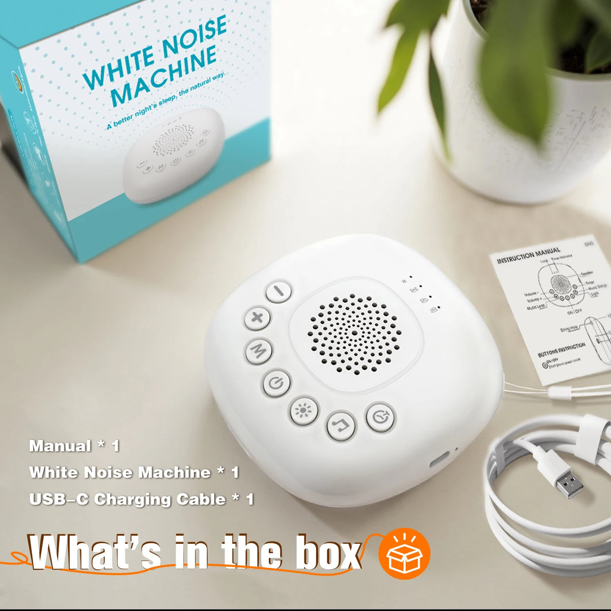White Noise Sound Machine with 24/20 Soothing Sounds Sleep Aid for Babies Kids Adults  Rechargeable Night Light Newborn Gifts