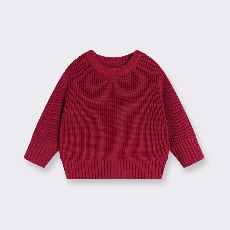 Baby Bubble CLO baby knit pullover sweater in soft, cozy fabric with a cute pattern, suitable for infants.