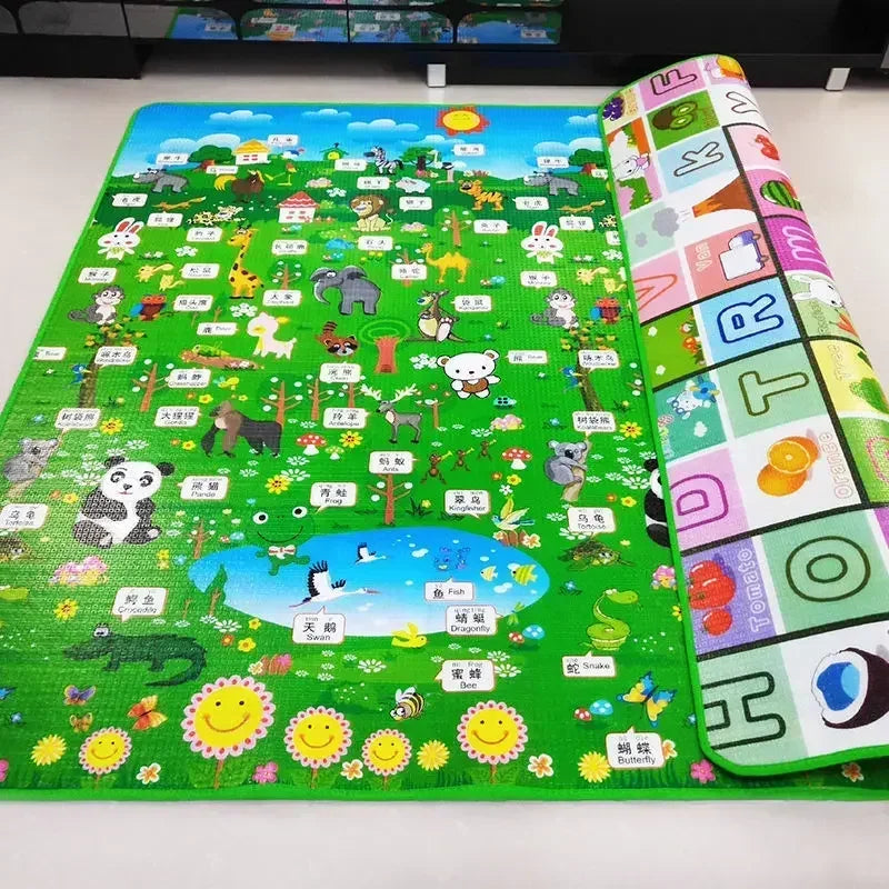 Baby Bubble baby activity play mat with thick cushioning, colorful safety rug for infants to play and explore comfortably.