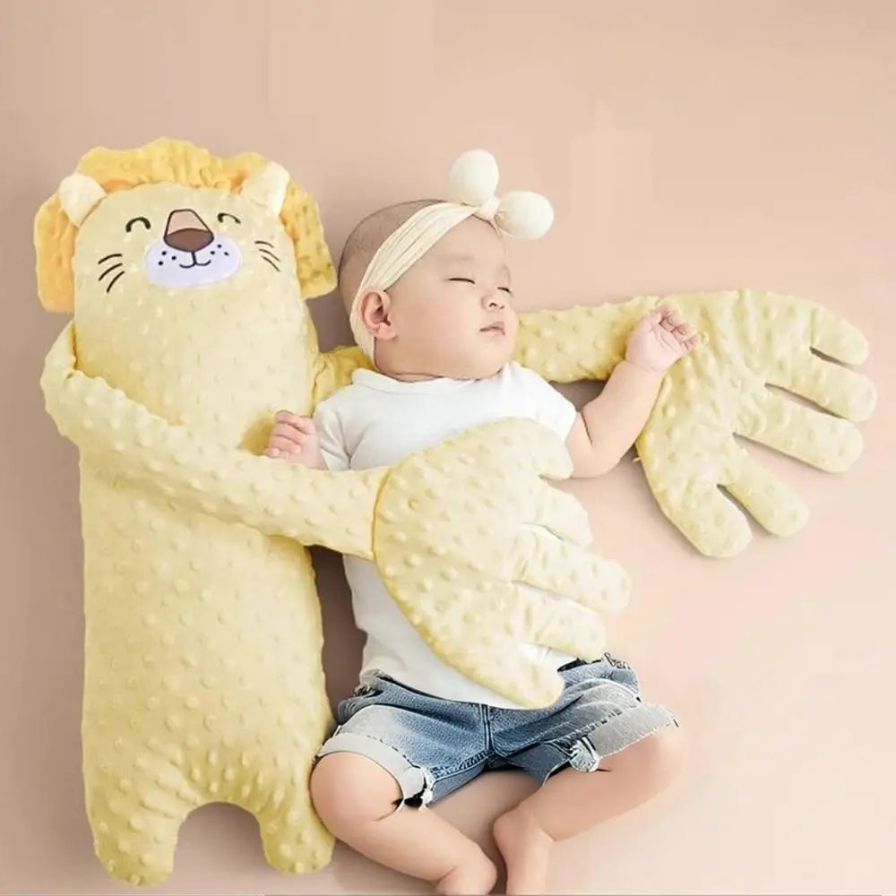 Baby Bubble soothing bear sleep pillow with remote control, soft plush design, ideal for calming infants and helping them sleep peacefully.
