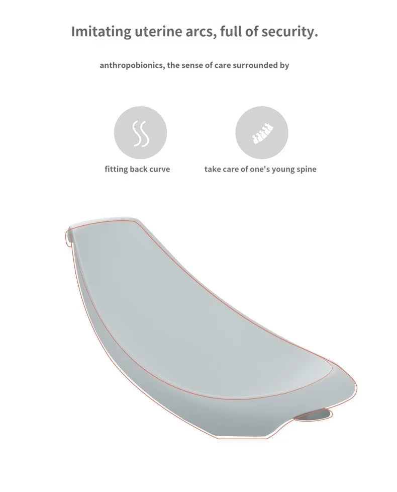 Baby Bubble egg-shaped baby bathtub with soft, safe design for newborns, shown in a cozy bathroom setting.