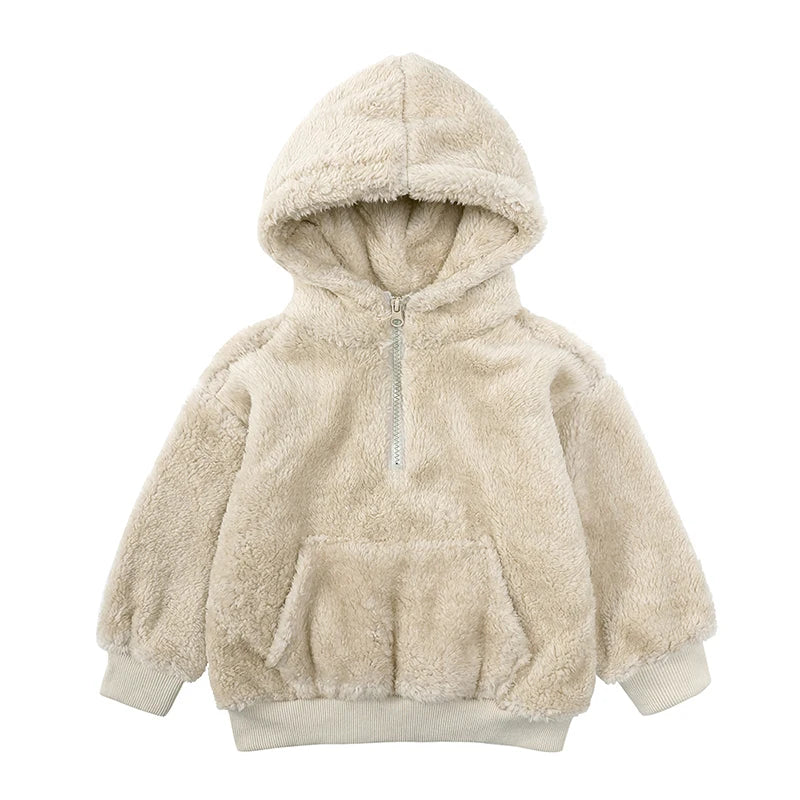 Baby Bubble winter hooded fleece coat, warm and cozy, featuring a soft fleece fabric with a hood for added comfort and protection.