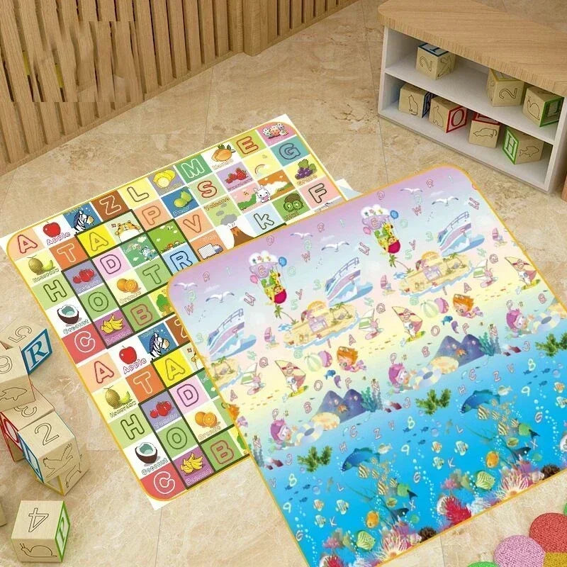 Baby Bubble thick 1cm EPE safety crawling rug with soft, cushioned surface for baby play and crawling activities.