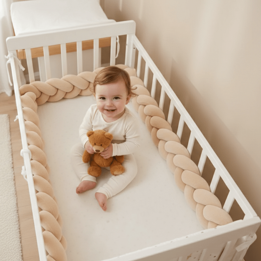 Soft Braid Crib Guard - CozyKnot™ - Baby Bubble
