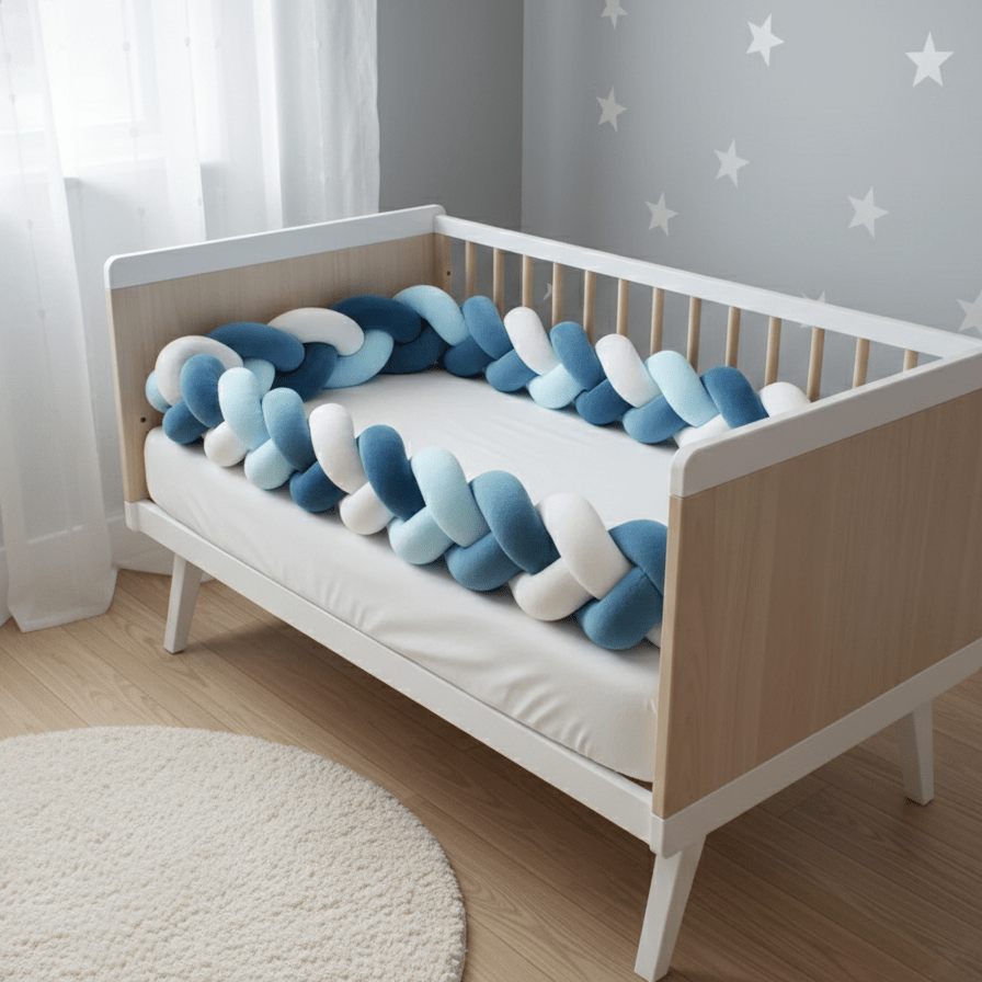 Soft Braid Crib Guard - CozyKnot™ - Baby Bubble