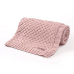 Newborn Blanket Knitted Quilt Newborn Blanket Knitted Quilt Baby Bubble Store Pink 